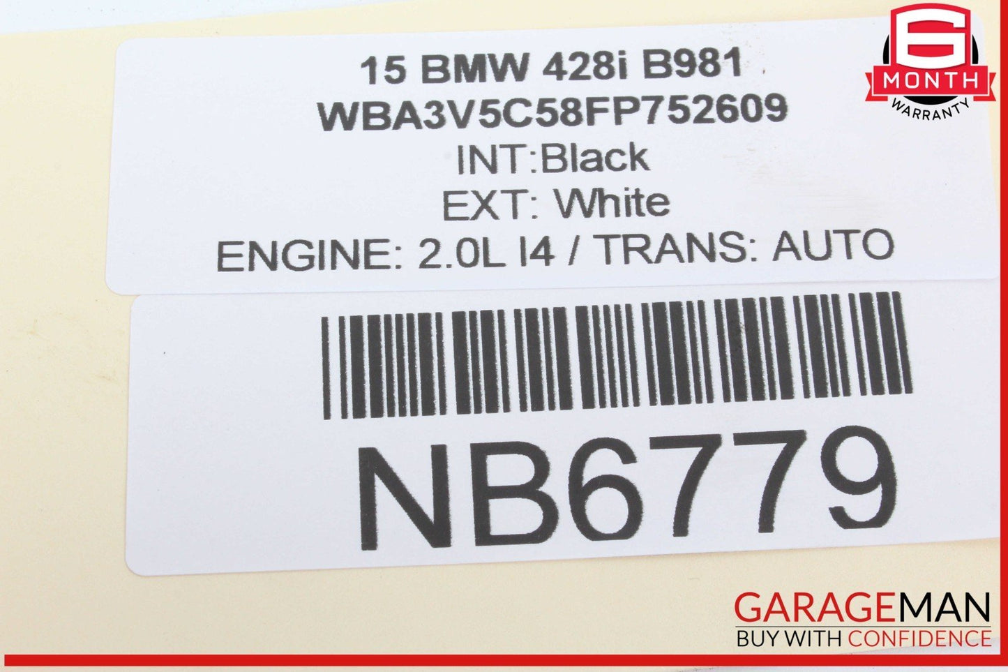 07-20 BMW 428i 328i M3 Convertible Left Side Cylinder Roof Tray OEM