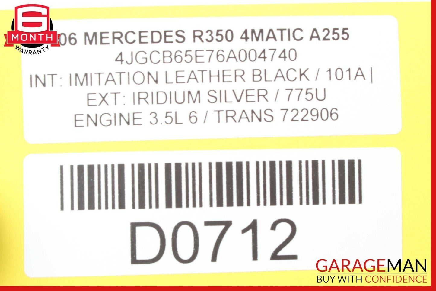 06-10 Mercedes W251 R350 4Matic Rear Differential Diff Axle Carrier 4460-310-032