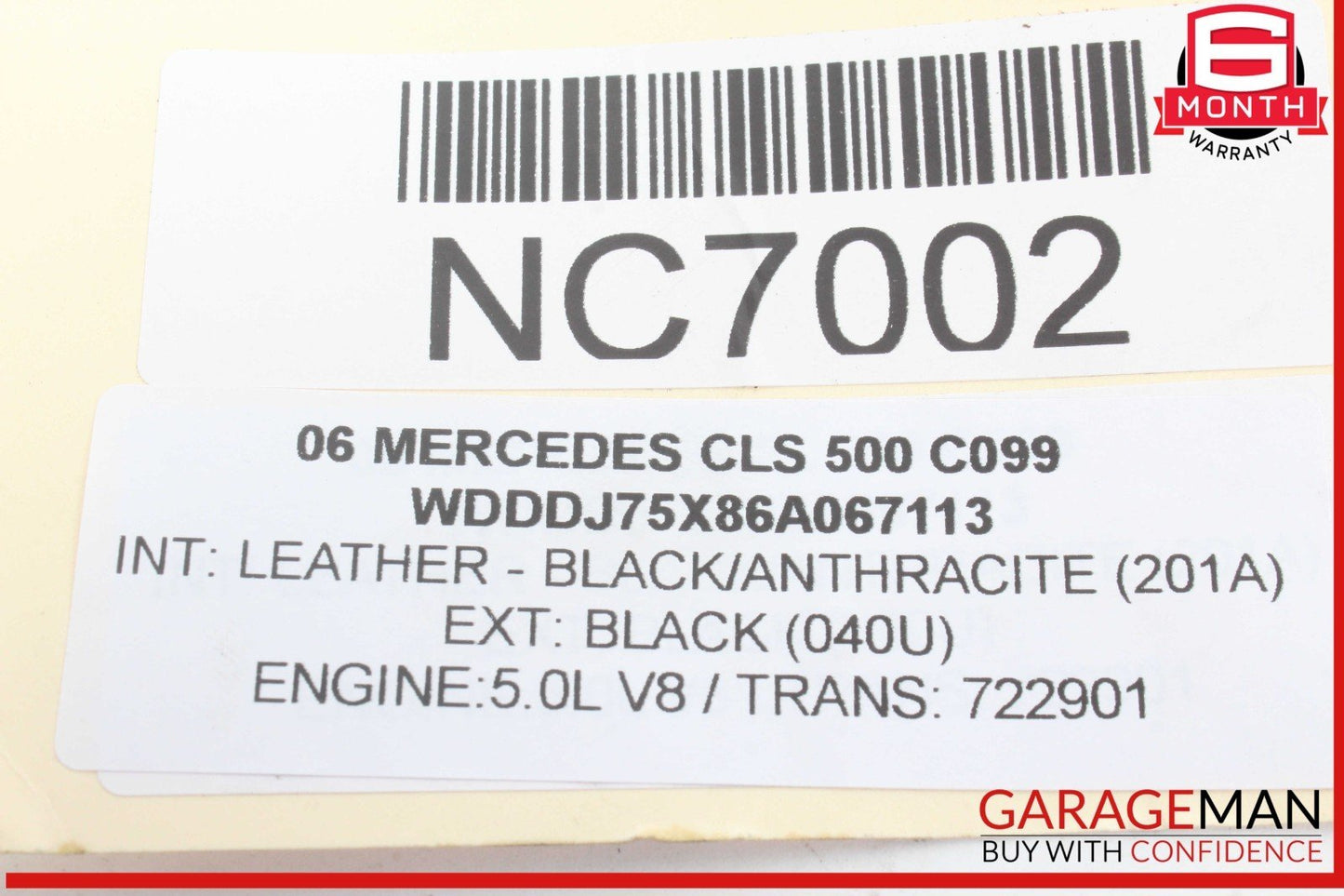 06-11 Mercedes W219 CLS500 Rear Right Side Exterior Door Handle OEM