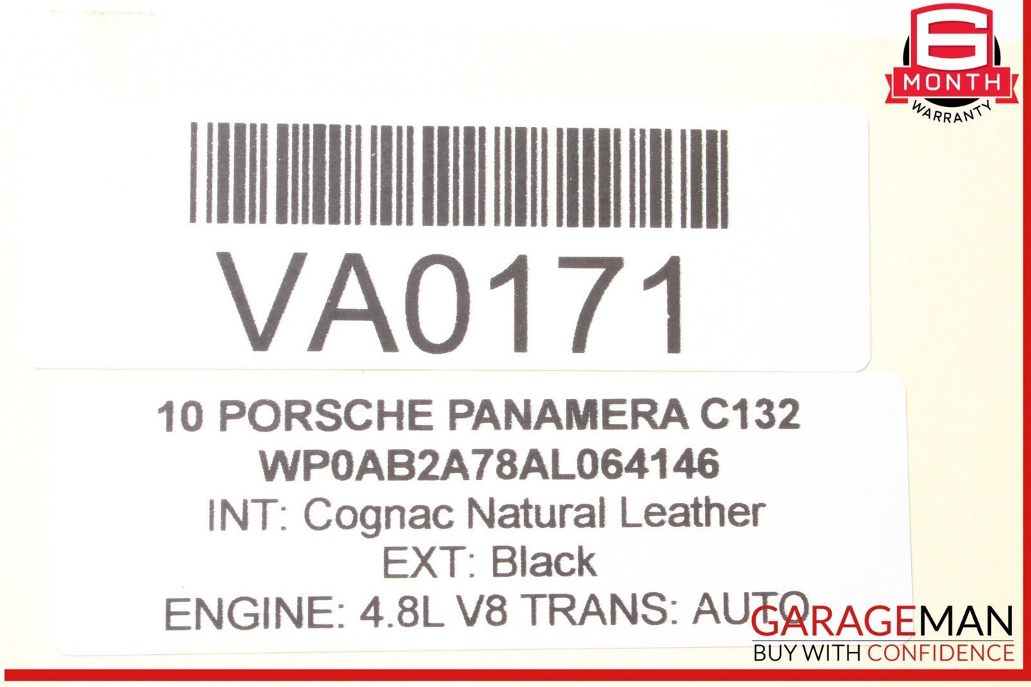 10-16 Porsche Panamera 970 Right Side Exterior Door Handle Keyless Go Black OEM