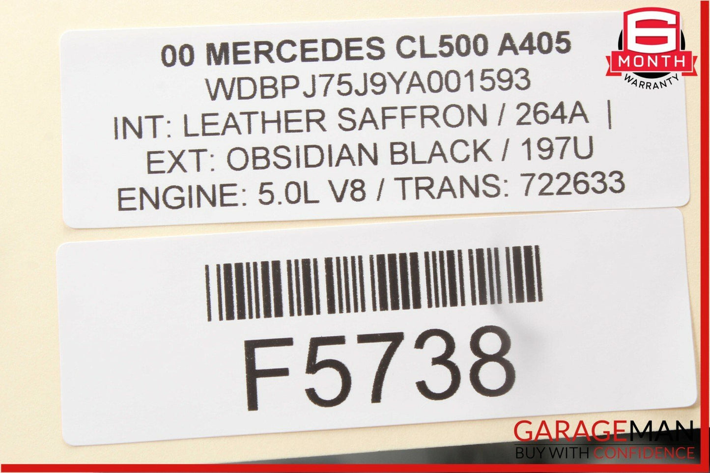 00-02 Mercedes W215 CL500 CL600 CL55 AMG Anti Theft Tow Alarm Control Module Q01
