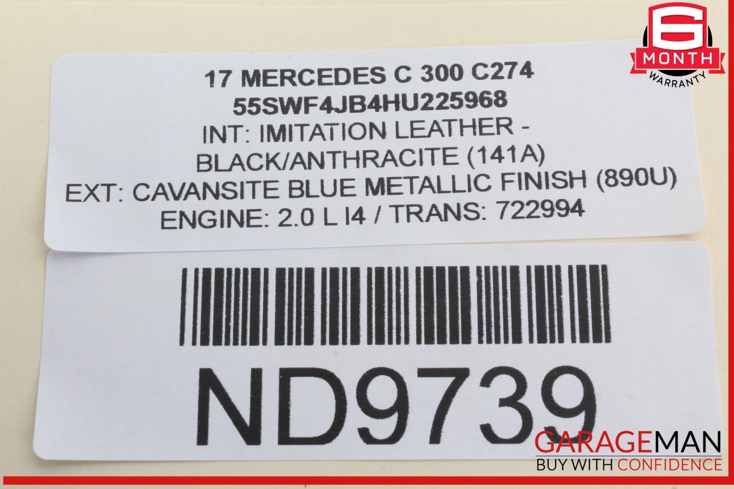 14-19 Mercedes W205 C300 S600 GLC350 S550 Keyless Go Entry Control Module OEM
