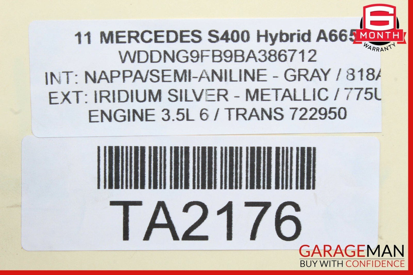 07-13 Mercedes W221 S400 Rear Right or Left Axle CV Half Shaft 2213502010 OEM