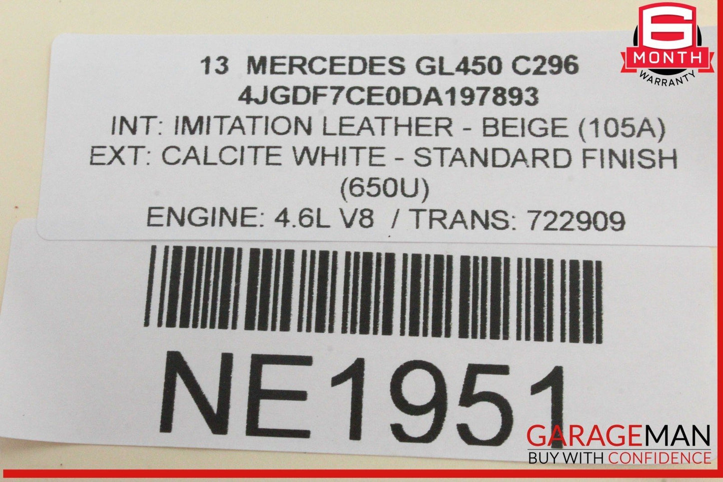 11-20 Mercedes X166 GL450 Alternator Generator Valeo 180A 0141540902 OEM