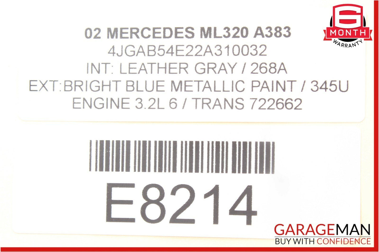 98-05 Mercedes W163 ML320 Front Right Side Seat Memory Control Switch OEM
