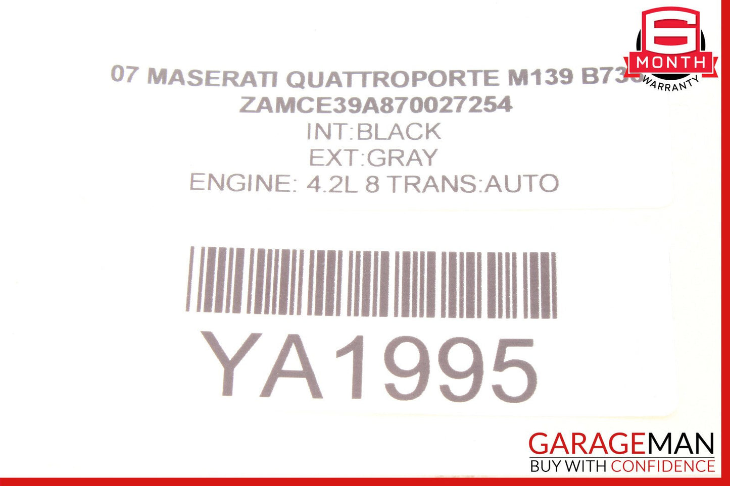 03-08 Maserati Quattroporte M139 AWS Advanced Weight System Control Module OEM