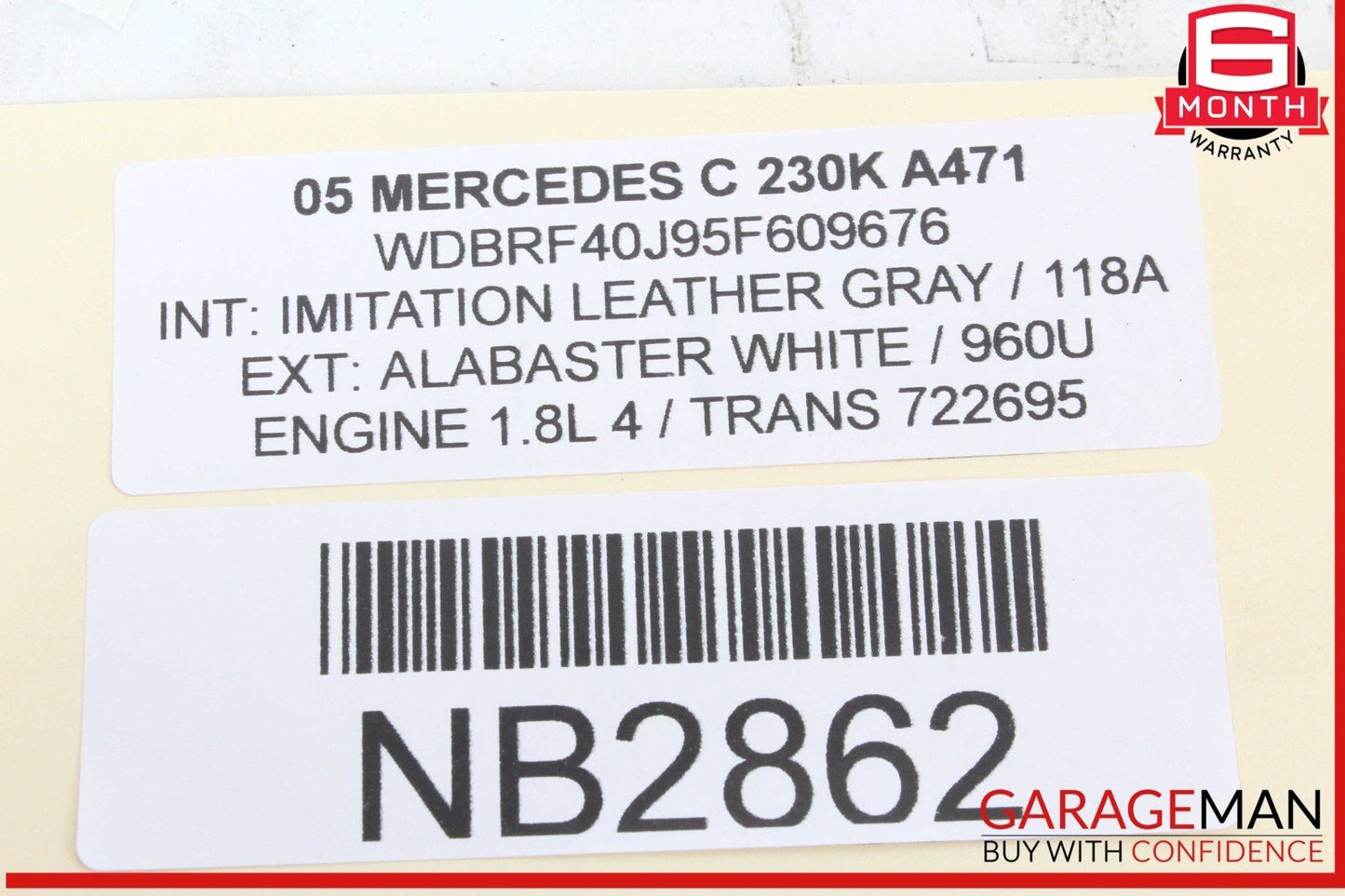 01-07 Mercedes W203 C230 Radiator Engine Cooling Fan Motor 2035400788 OEM