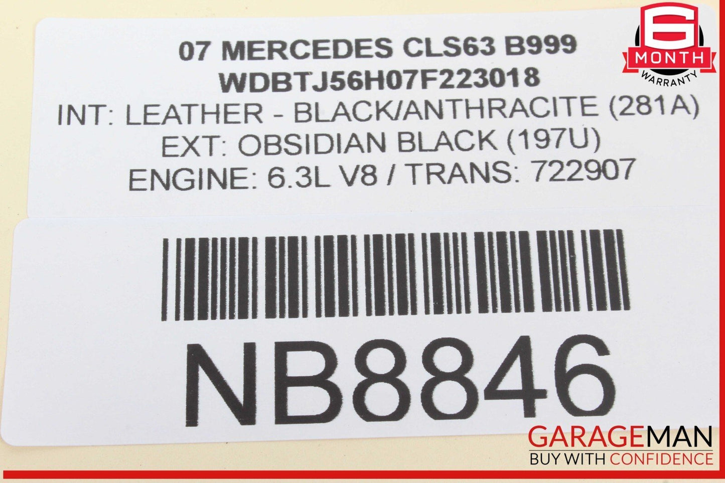 03-11 Mercedes W219 CLS63 AMG Rear Right Door Keyless Go Control Module Unit OEM