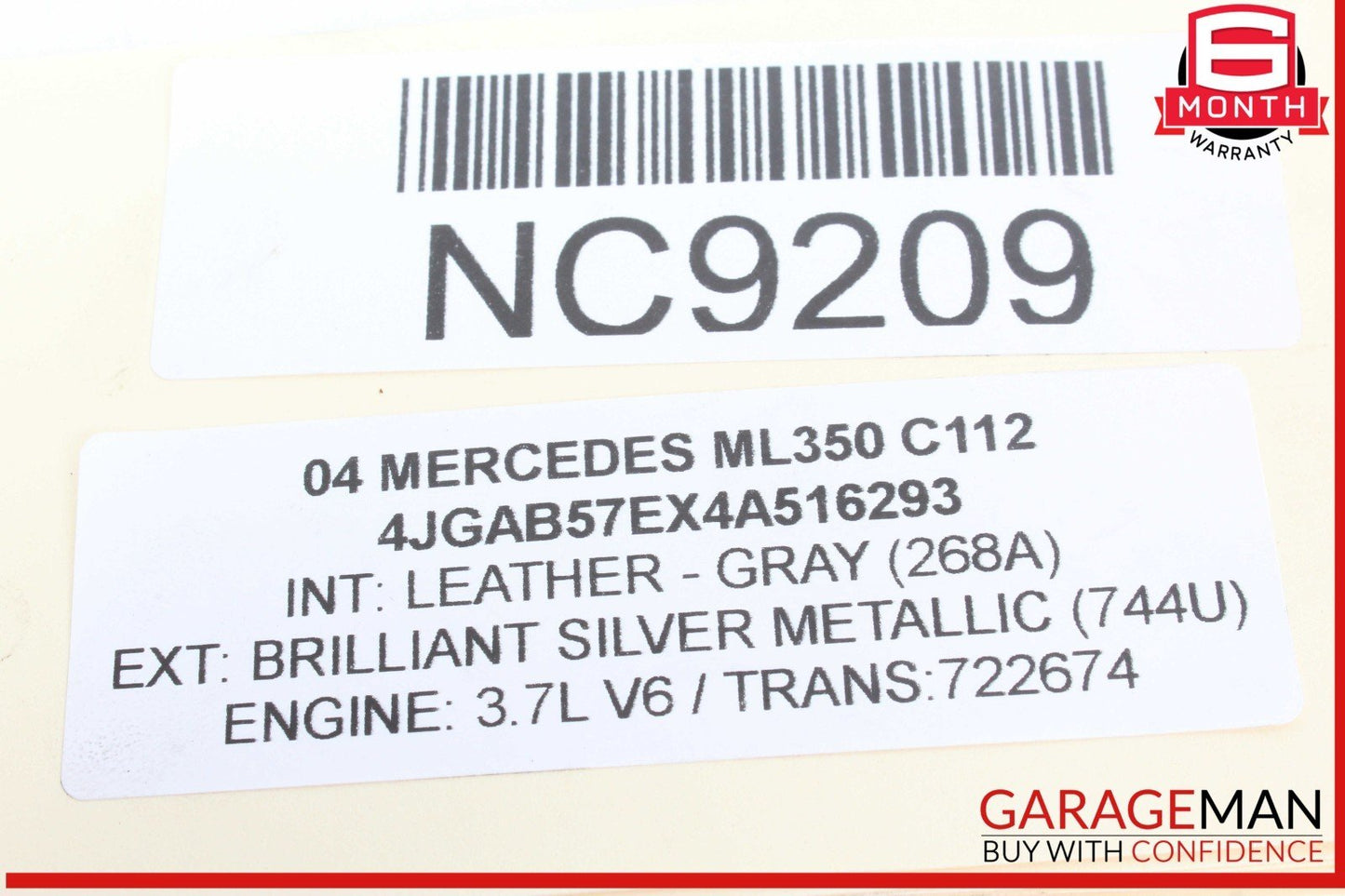 98-05 Mercedes W163 ML350 ML55 AMG Front Left Side Door Window Regulator Motor