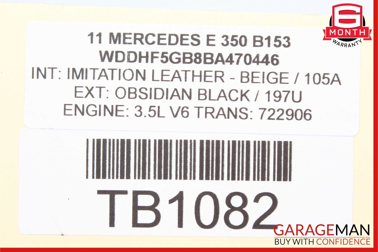 05-14 MercedesW212 E350 Engine PCV Crankcase Vent Valve Oil Separator OEM