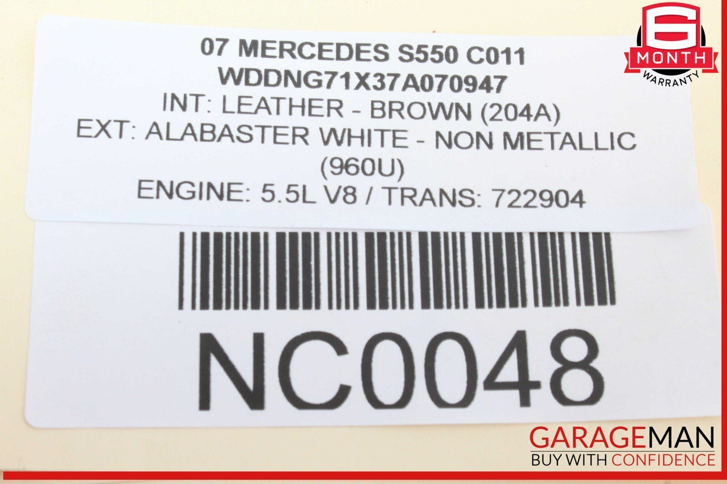 07-14 Mercedes W221 S550 CL600 Trunk Seat Lumbar Vacuum Pump 2218000248 OEM