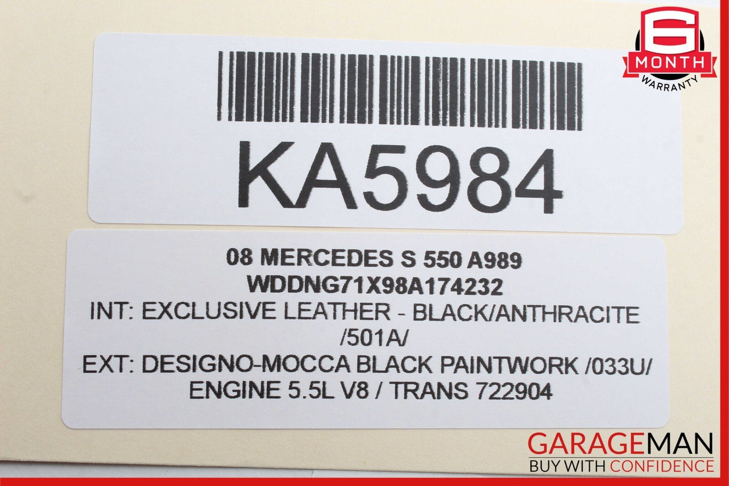 07-13 Mercedes W221 S550 S600 CL550 Rear Trunk Lid Lock Unlock Release Handle