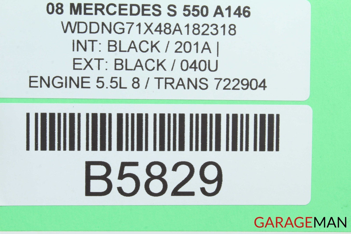 07-09 Mercedes W221 S450 S550 Rear Left Overhead Vanity Mirror 2218101817 OEM