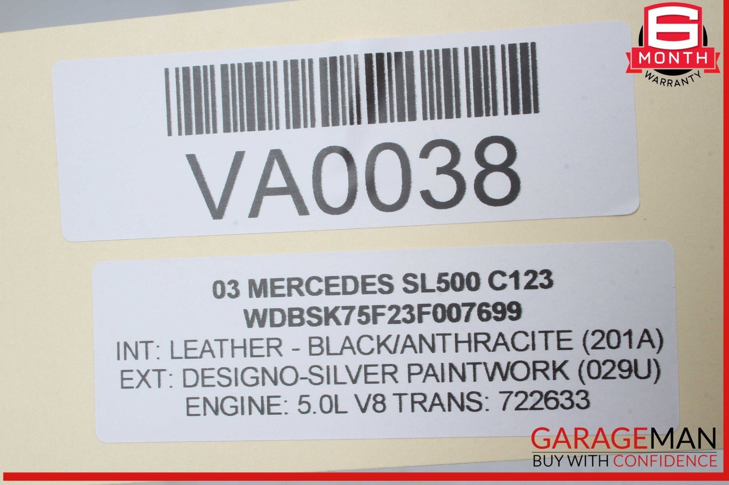 03-12 Mercedes R230 SL500 SL55 AMG Right Side Door Lock Latch Actuator OEM