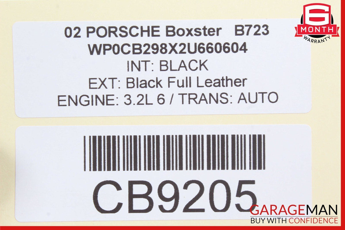 97-04 Porsche Boxster 986 Interior Front Top Upper Rear View Mirror Black OEM