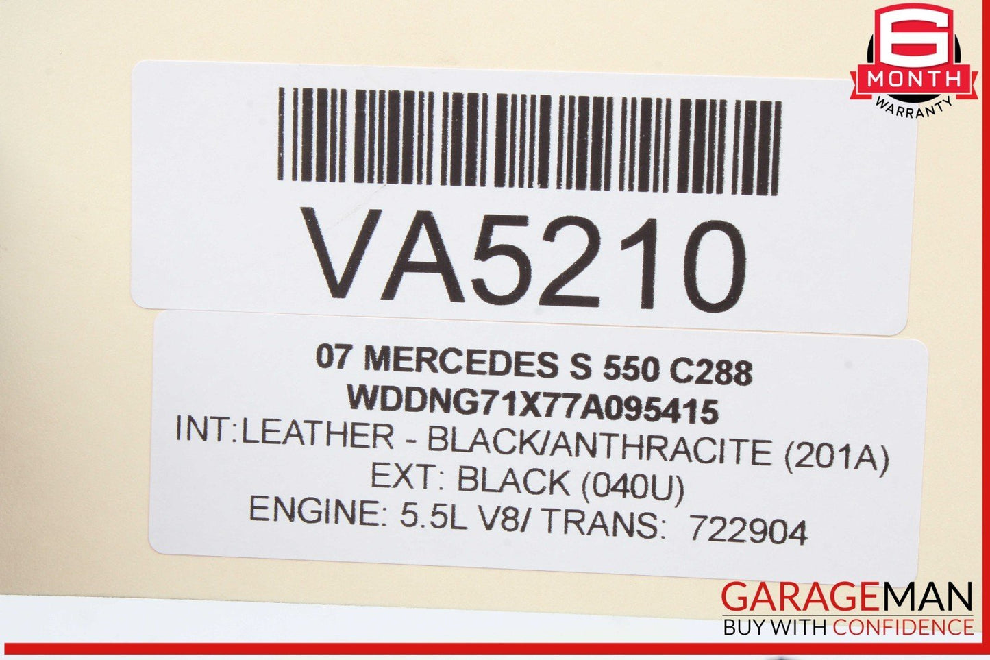 07-11 Mercedes W221 S550 CL550 A/C Air Conditioning Compressor 0022306711 OEM