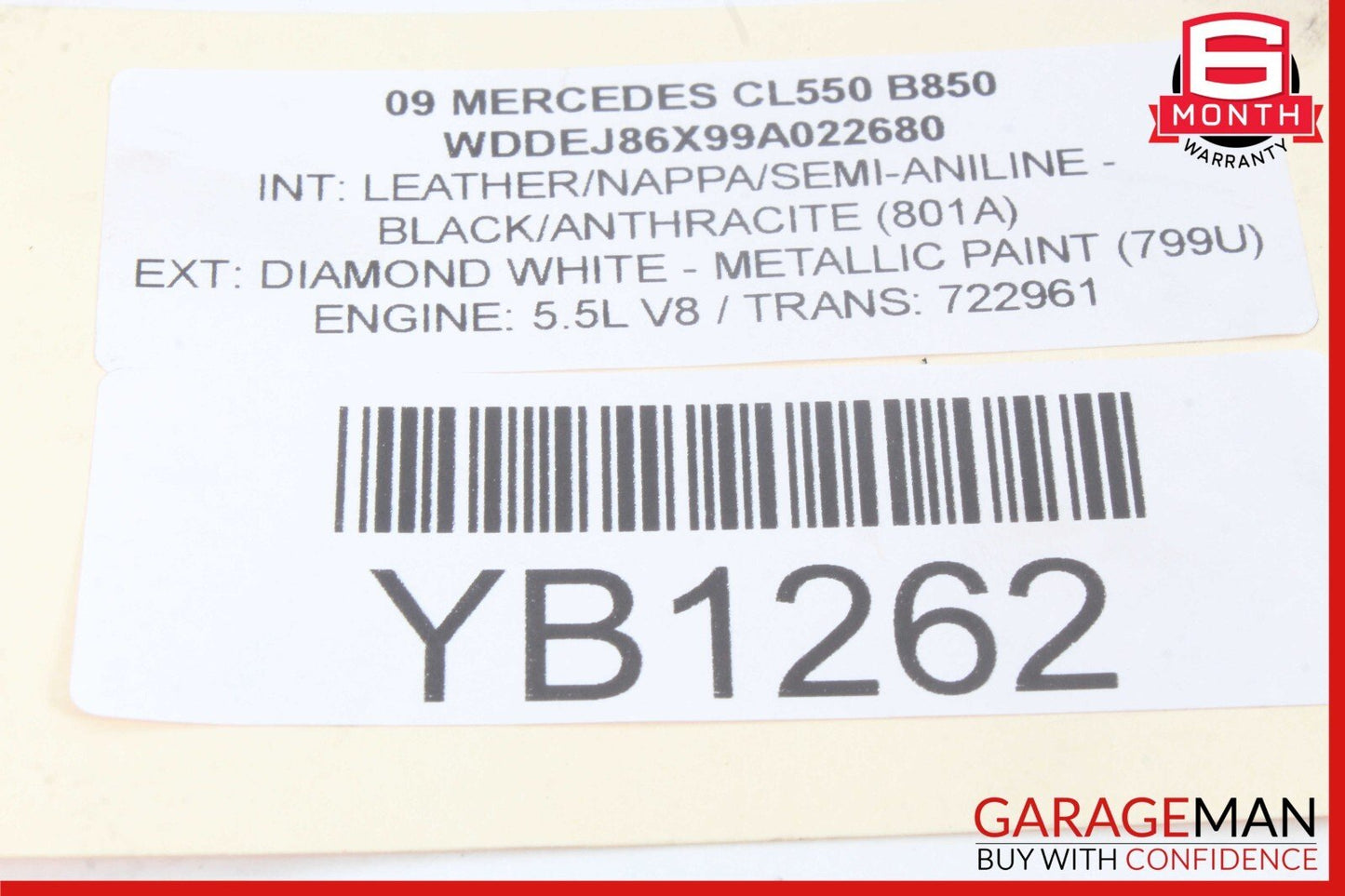 07-14 Mercedes W216 CL550 S600 Rear Left or Right Lower Rearward Control Arm OEM