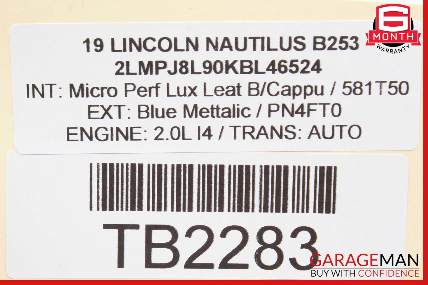 19-21 Lincoln Nautilus Rear Left Driver Side Door Control Module OEM
