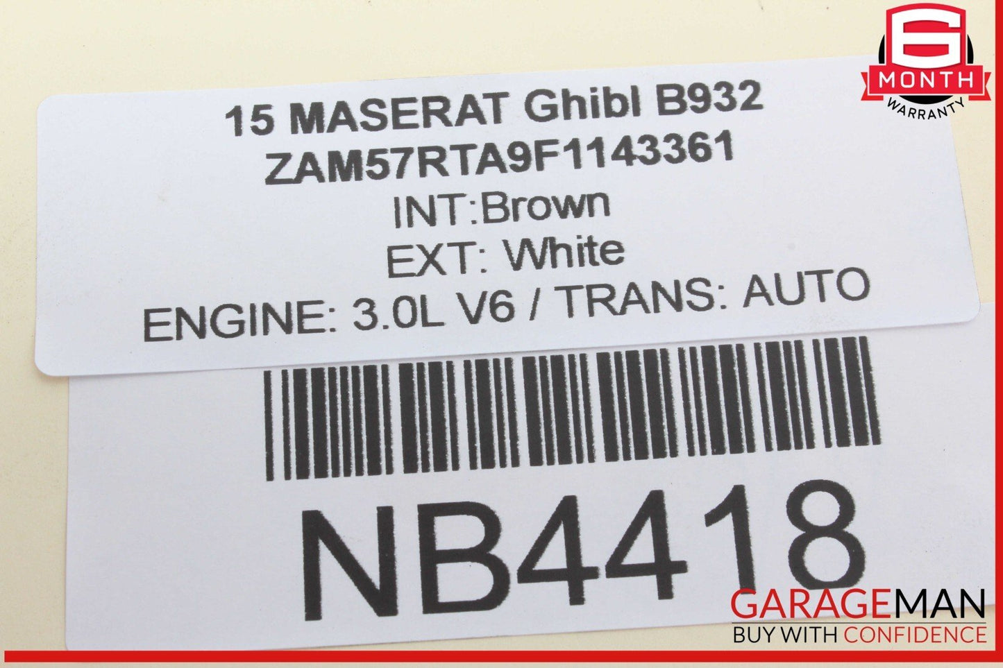 14-17 Maserati Ghibli Rear Left / Right Side Control Arm Bar Link 670006273 OEM