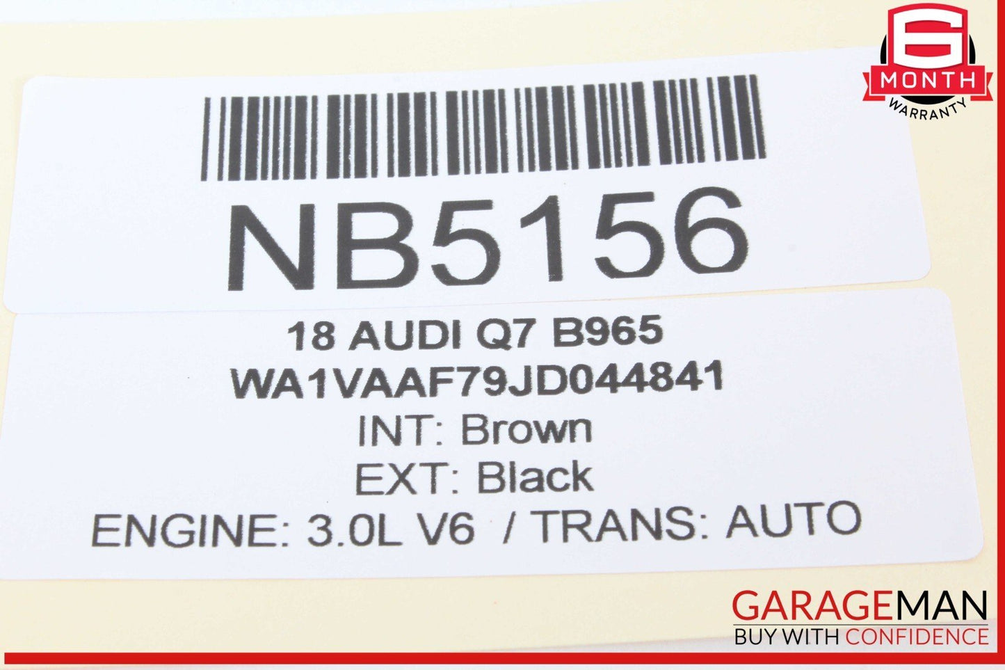 17-19 Audi Q7 Rear Thrid 3rd Row Left Driver Side Seat Belt Seatbelt 34163785B