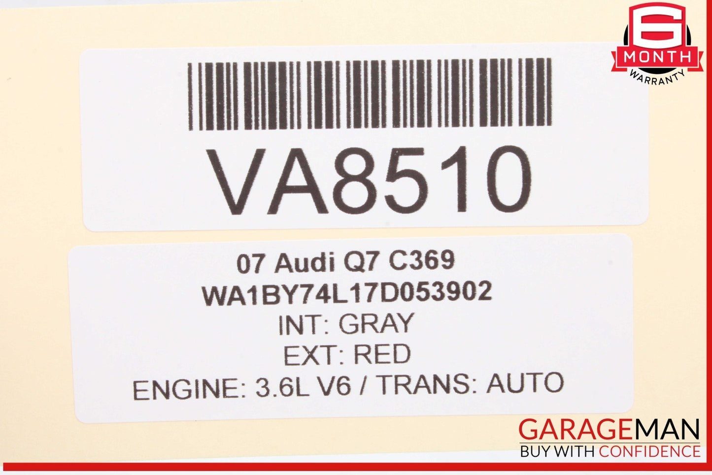 07-15 Audi Q7 Rear Trunk Hatch Tailgate Lock Latch Actuator 8P4827505B OEM