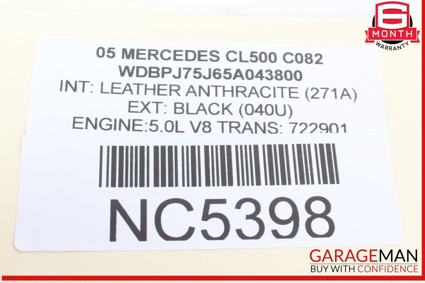 00-13 Mercedes W215 CL500 Seat Belt Seatbelt Tension Sensor 2158600505 OEM