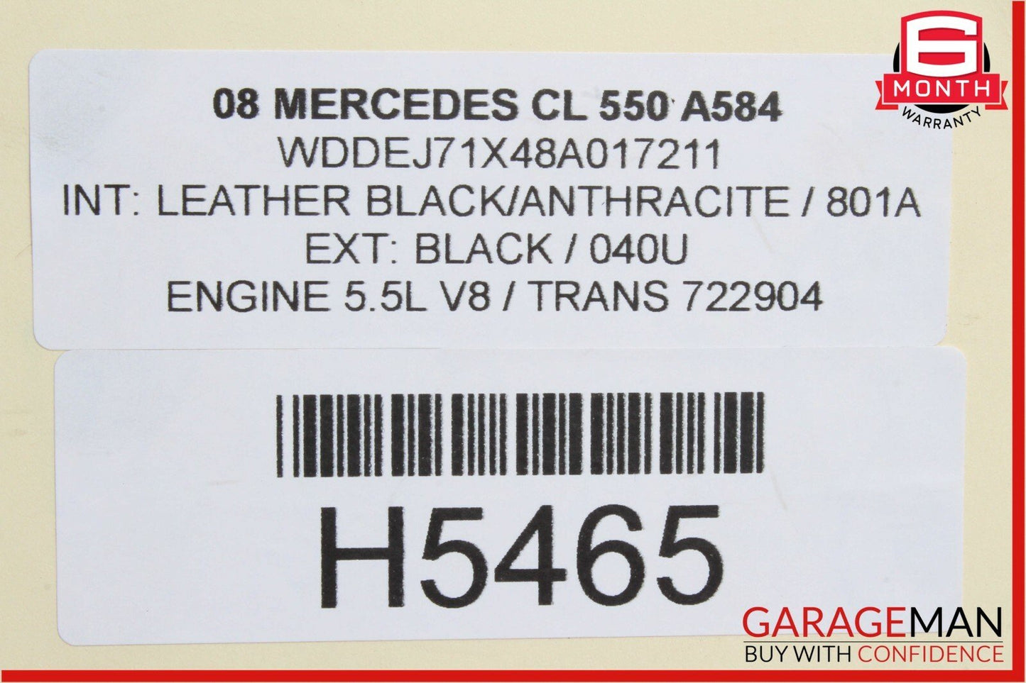 07-13 Mercedes W221 S400 Rear Right or Left Axle CV Half Shaft 2213502010 OEM