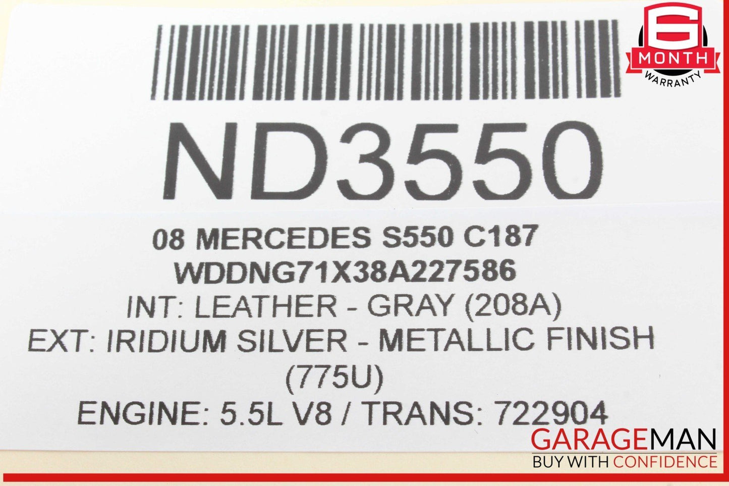 07-14 Mercedes W221 S550 CL550 Electronic Parking Button Switch 2215401445 OEM