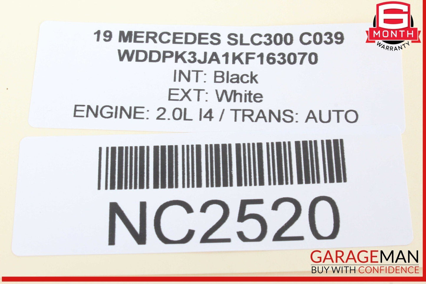 12-20 Mercedes R172 SLC300 SLK350 Front Top Roof Lock Latch Cylinder Set OEM