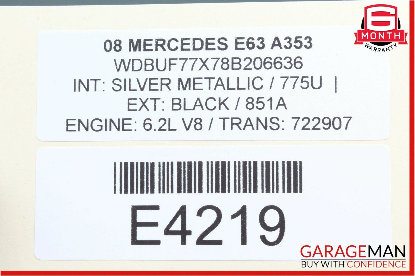 01-09 Mercedes W211 E63 C55 CLK55 Trunk Lid Lock Latch Handle OEM
