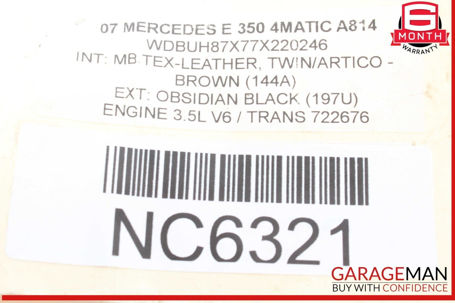 03-09 Mercedes W211 E350 4MATIC Trunk Lid Tailgate Lock Handle 2117400293 OEM