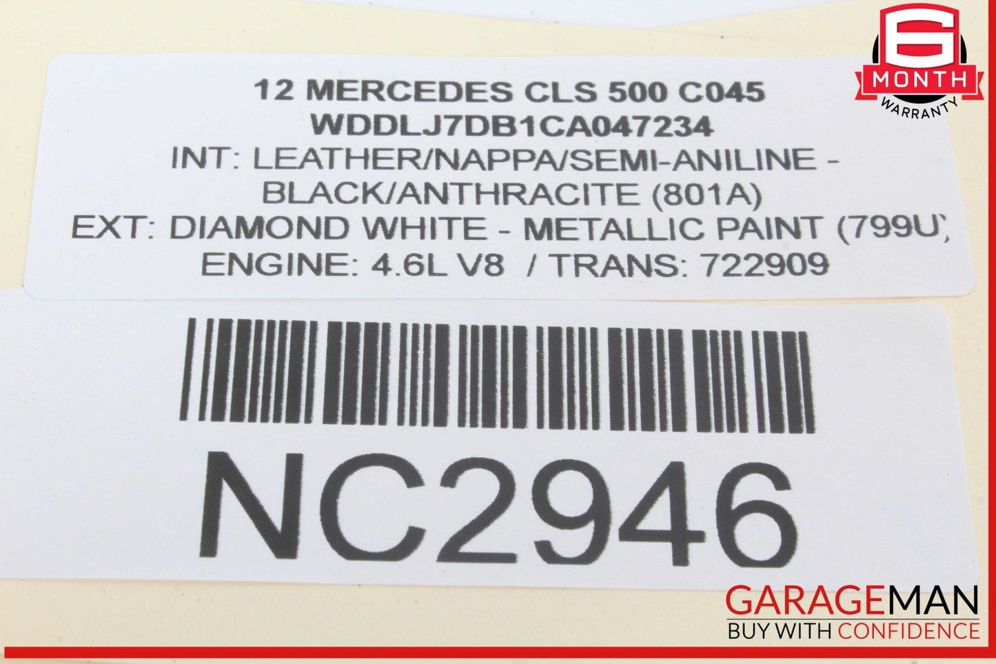 08-14 Mercedes W218 CLS500 C250 E350 Rear Right Door Lock Latch Actuator OEM