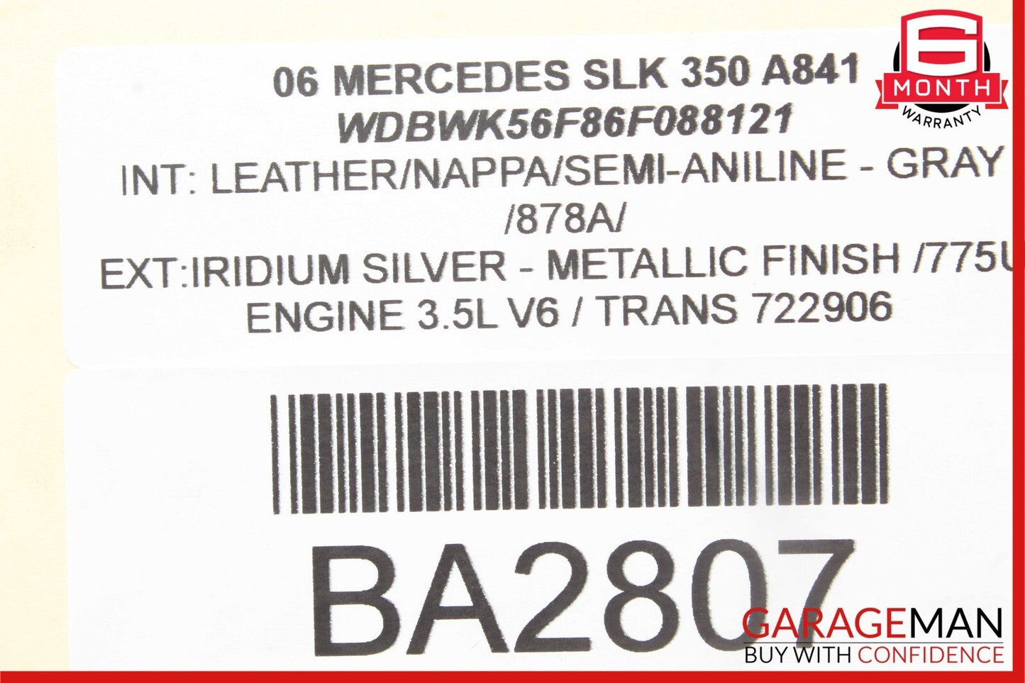 05-11 Mercedes R171 SLK350 SLK280 Front Right Side Door Tweeter Speaker Cover