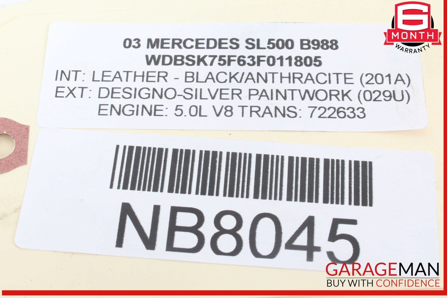 03-06 Mercedes R230 SL500 SL55 AMG ABC Suspension Hydraulic Line Hose Set OEM