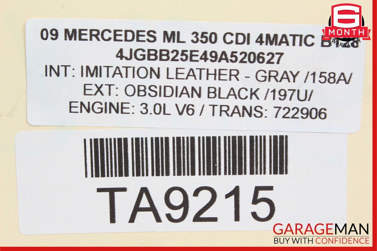 07-14 Mercedes W164 ML350 E320 GL320 Engine Motor Starter 0061519801 OEM