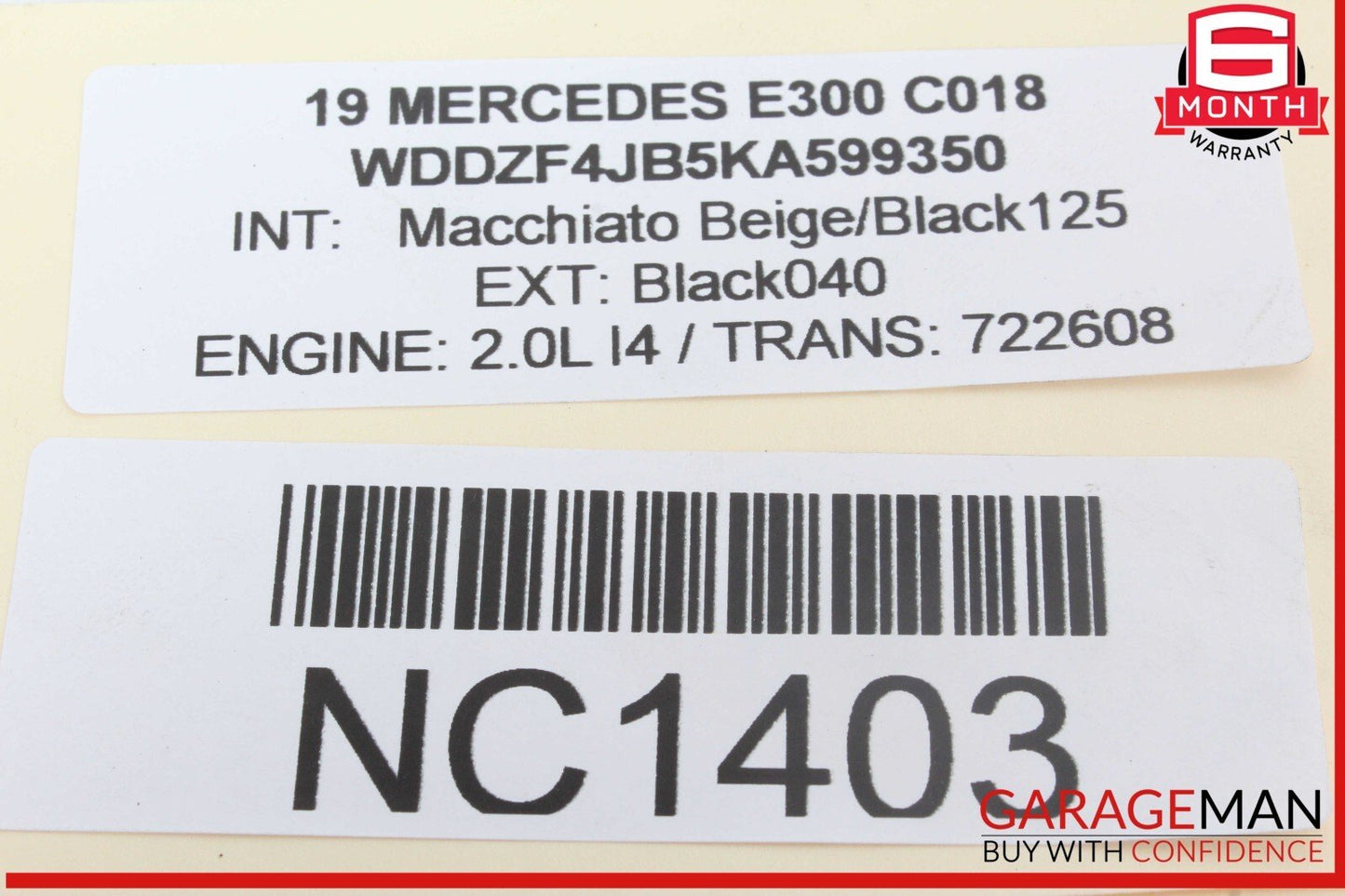 17-20 Mercedes W213 E300 Rear Right and Rear Left Coil Spring Set of 2 OEM