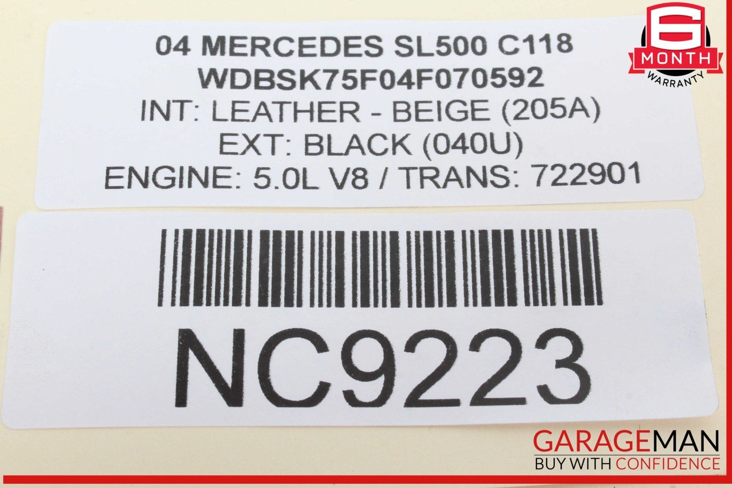 03-06 Mercedes R230 SL500 ABS ESP Anti Lock Brake Control Module Unit OEM