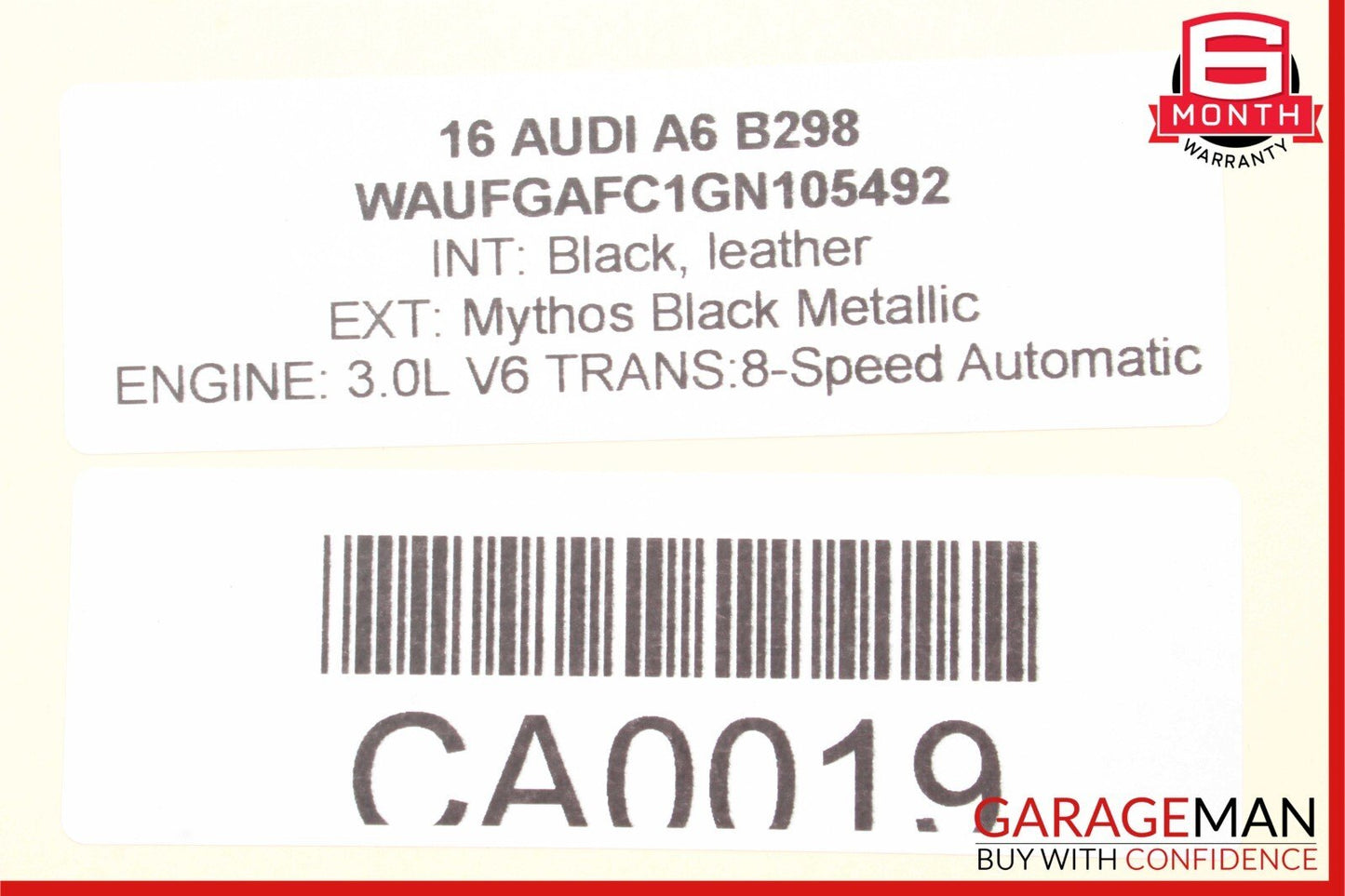 15-18 Audi A6 3.0L Front Right Side Door Harness Wires Wiring Plug Connectors