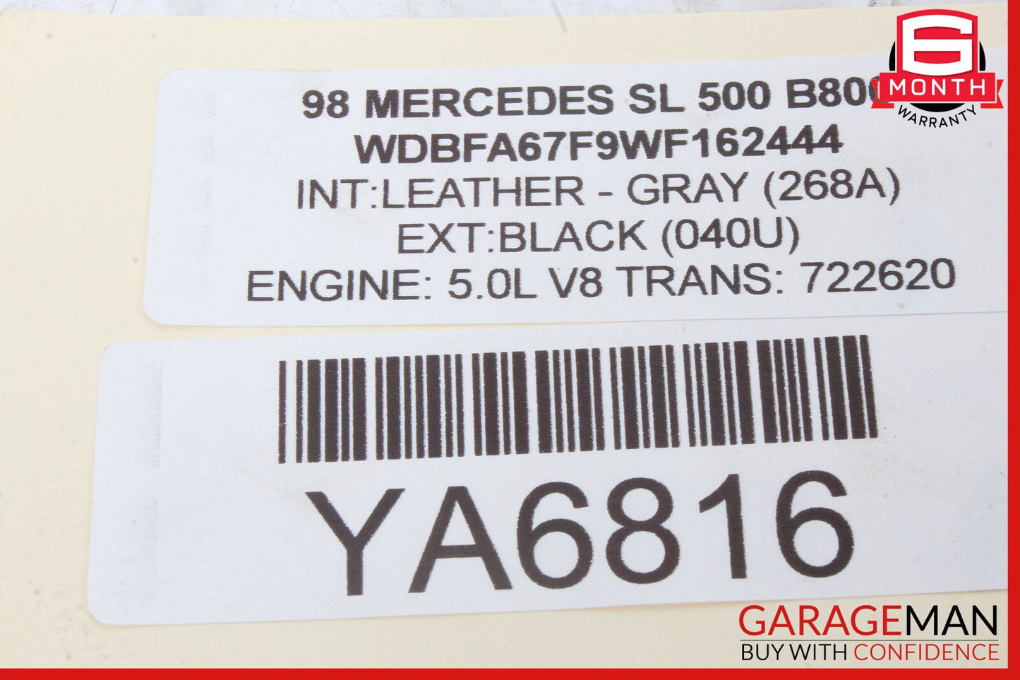 96-02 Mercedes R129 SL500 Front Right Side Door Lock Latch Actuator OEM