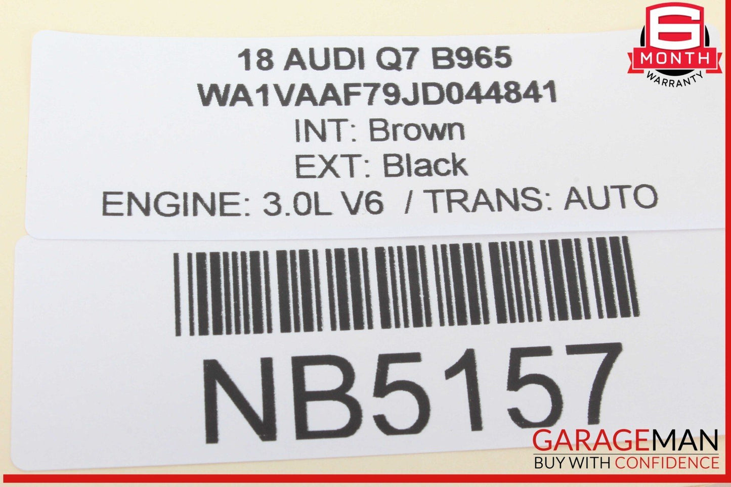 17-19 Audi Q7 Rear Thrid 3rd Row Right Passenger Side Seatbelt 34163786B