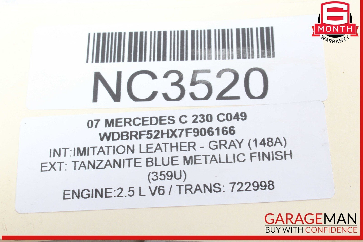 06-11 Mercedes W203 C230 Engine Motor Brake Vacuum Pump 2722300465 OEM