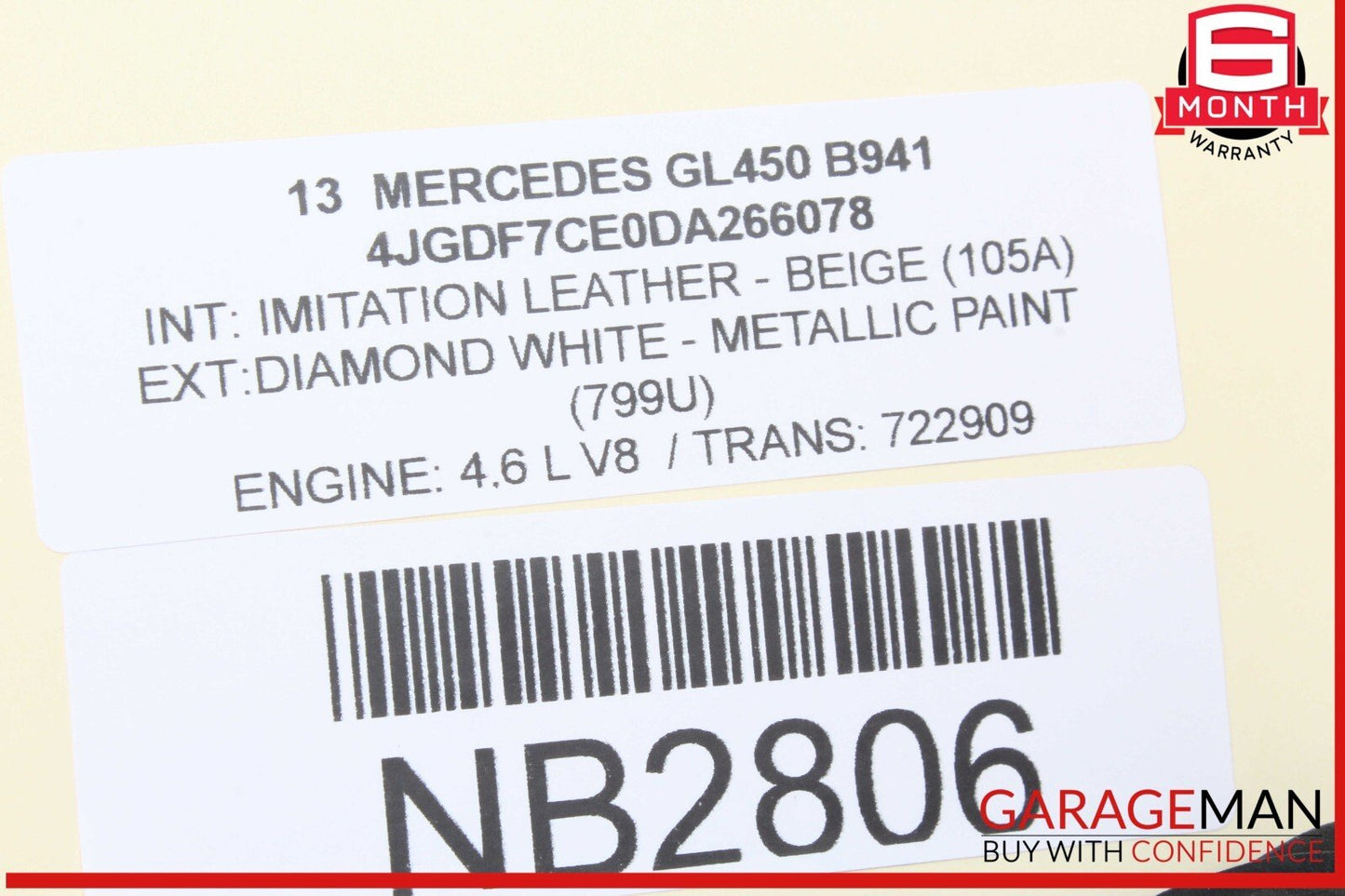 13-16 Mercedes X166 GL450 GL550 GL350 Roof Curtain Airbag Air Bag Left Side OEM
