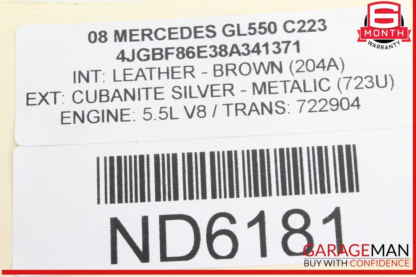 06-12 Mercedes X164 GL550 GL450 ML550 Front Left Side Reinforcement Bracket OEM