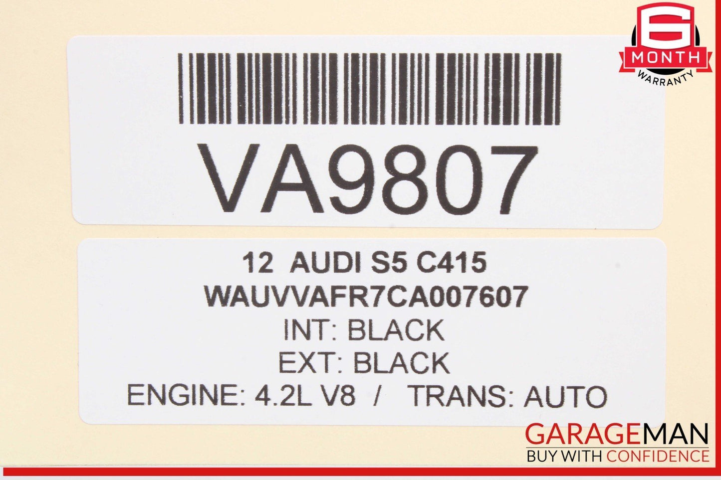09-16 Audi A5 S5 Steering Column Cover Trim 8T0858345 OEM