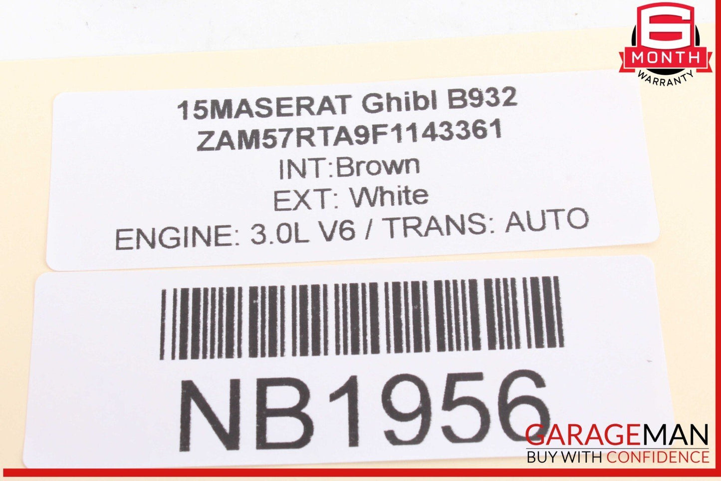 14-17 Maserati Ghibli Rear Right Door Window Regulator Motor Unit OEM