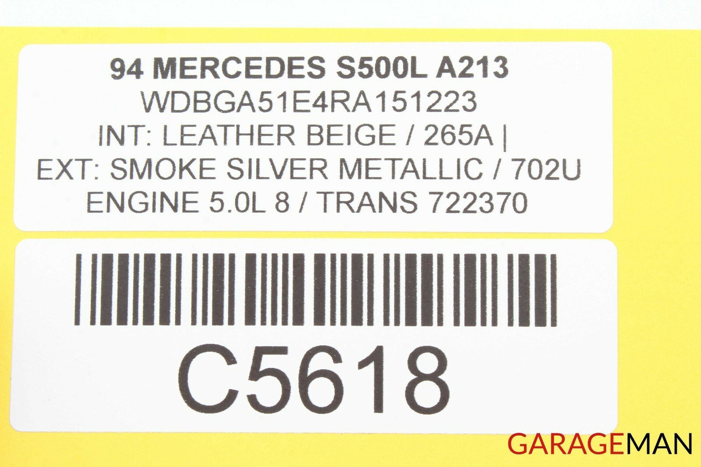 94-99 Mercedes W140 S500 Engine Motor Sensor Valve Module Unit OEM