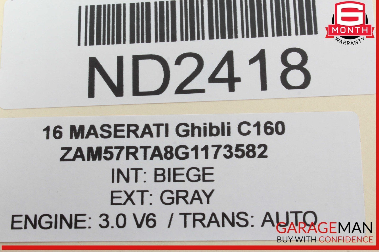 14-20 Maserati Ghibli M157 Power Brake Booster Master Cylinder 670006653 OEM