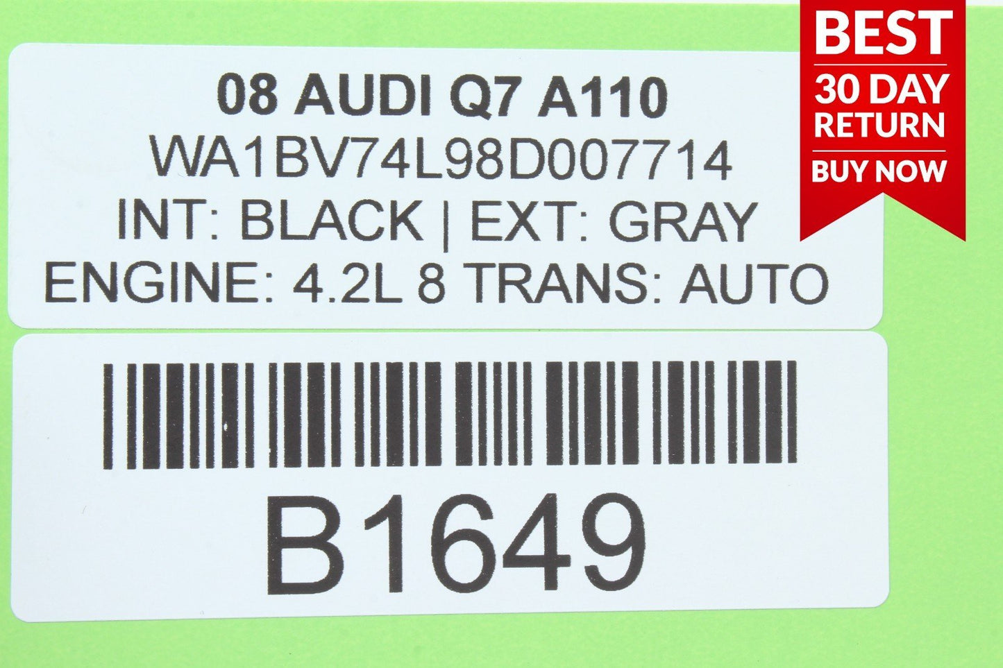 07-09 Audi Q7 Front Right Side Seat Lumbar Adjustment Switch Module Black A110