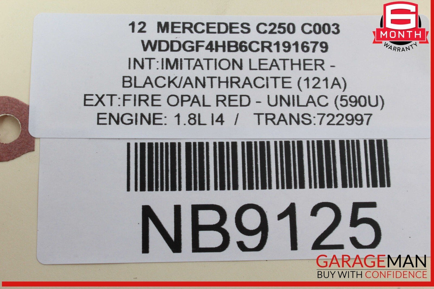 10-15 Mercedes W204 C250 Keyless Go Entry Control Module 1729007900 OEM
