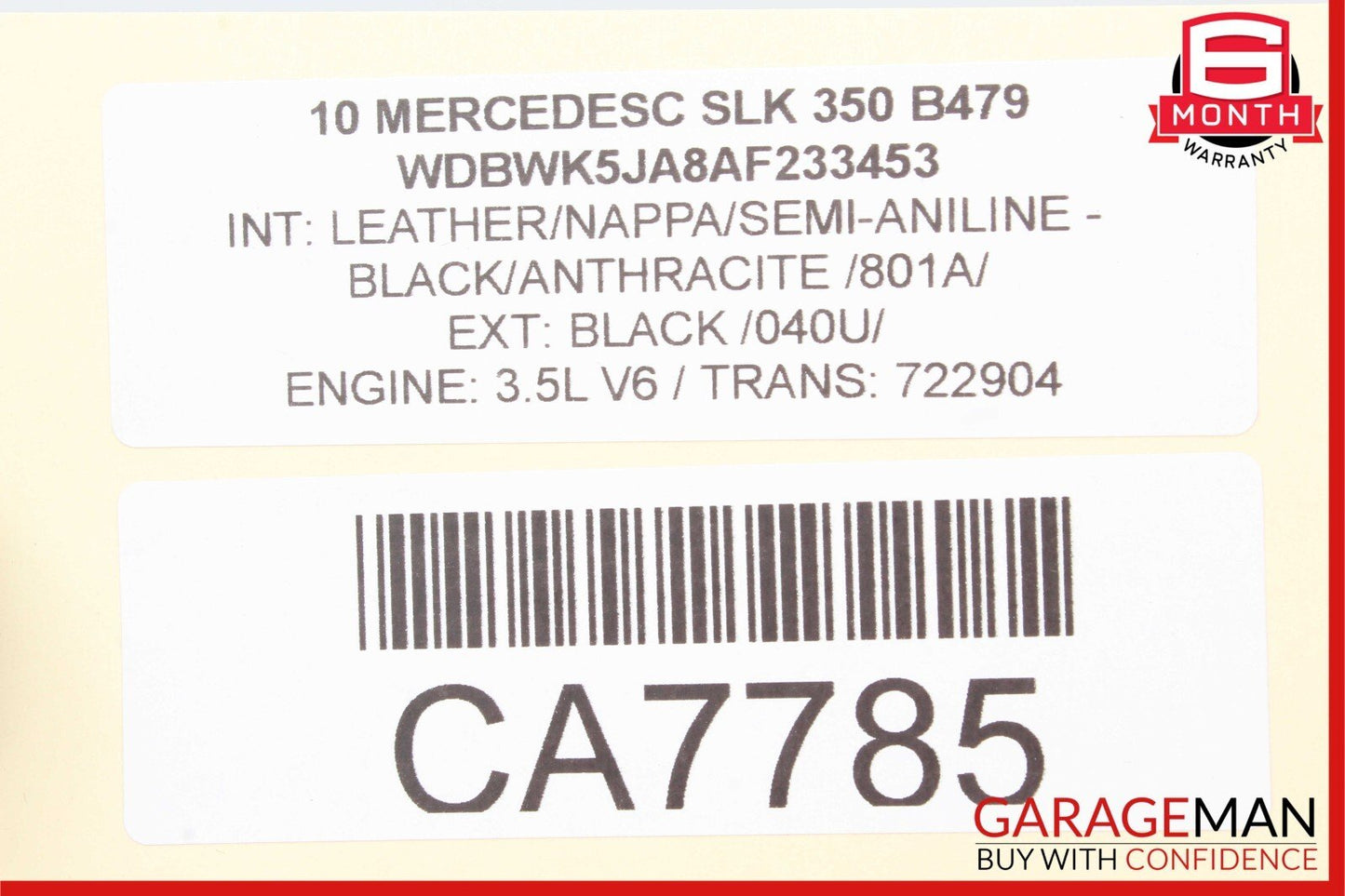 05-11 Mercedes R171 SLK280 SLK350 SLK55 Dash Dashboard Glove Box Storage Assy